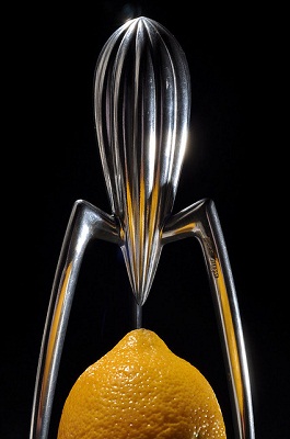 A lemon juicer designer by renowned French designer, Philippe Starck