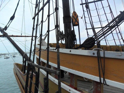 replica of the Mayflower sailed from the Uk to Plymouth in 1957.