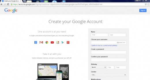 Key information for Google.
