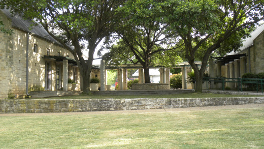 Community Center courtyard for Katherine Fleischer Park Wells Branch Austin Texas