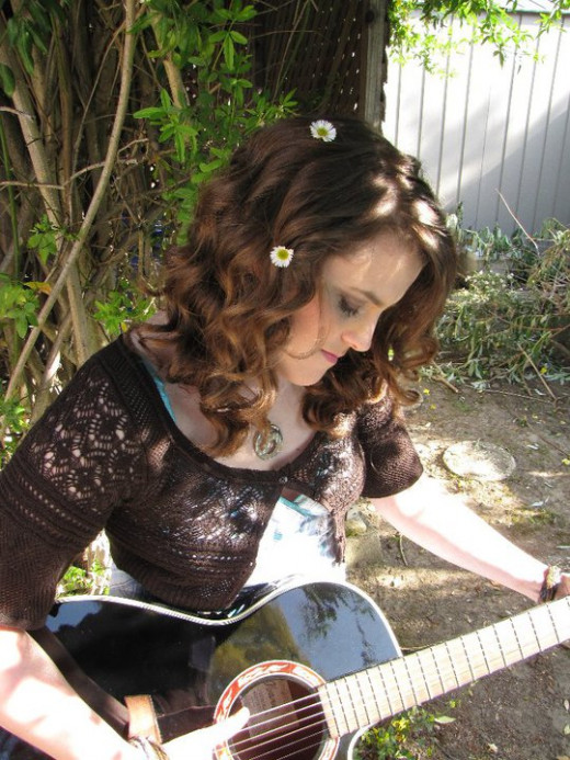 Goofing off while modeling for a hair salon. 