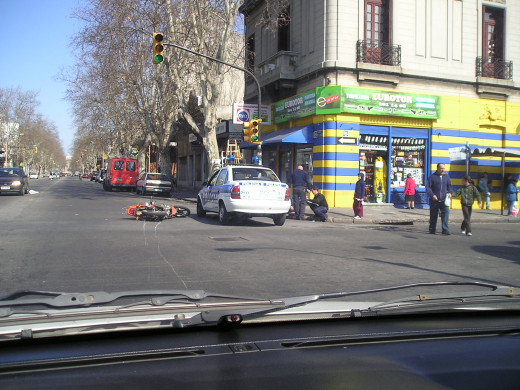 A motorcycle accident