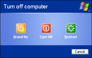 WinXP Pro Shutdown Options