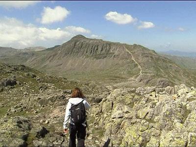 Here's one for the Brits in the audience: Julia Bradbury following one of Alfred Wainwright's walk routes in the Lake District