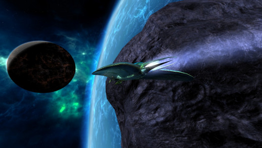 A quiet moment in an unknown sector.