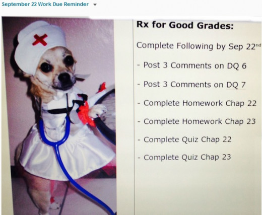 Chika in nurse costume gives a prescription for good grades.