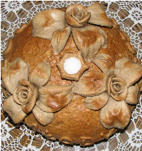 Polish wedding bread with salt 