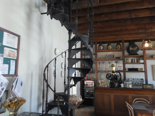 Matjiesfontein - stair case inside the coffee shop