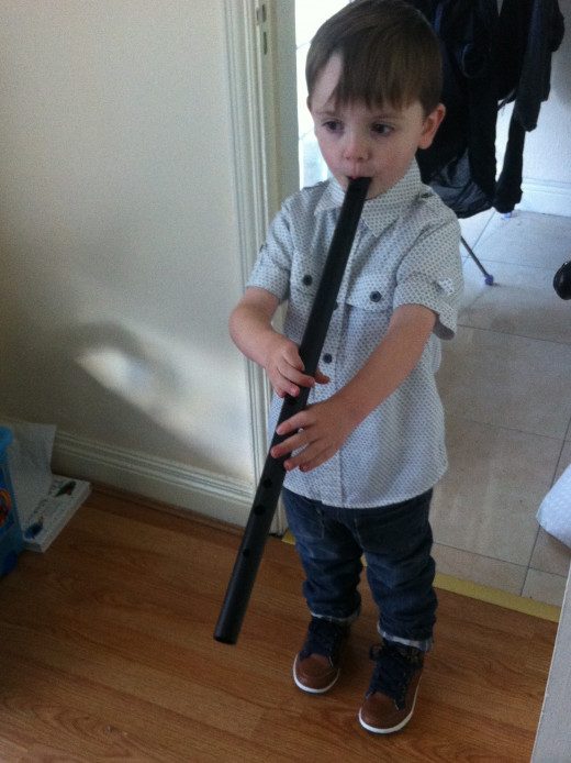 As you can see the low whistle is pretty big compared to the normal tin whistle.
