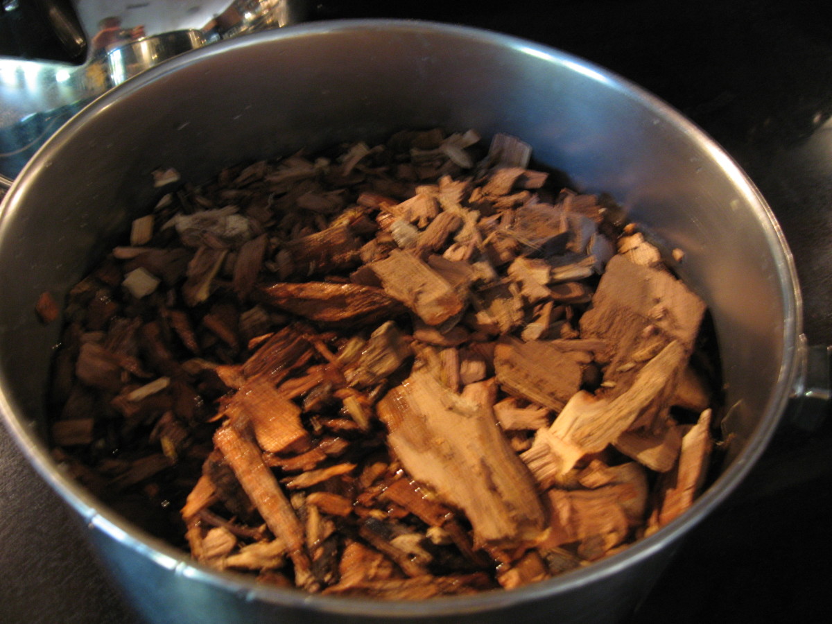 Put your flavored wood chips in the smoker.