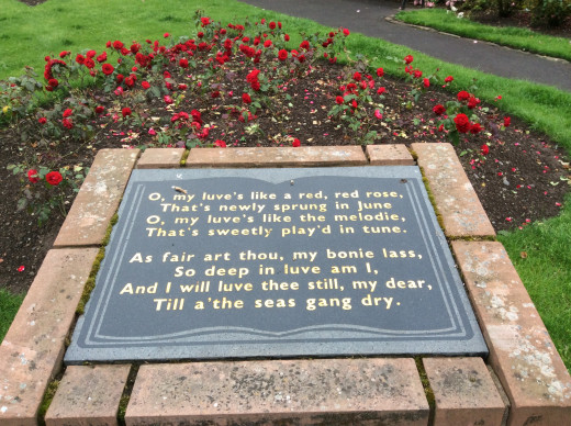 The Robbie Burns Gardens, Dumfries.