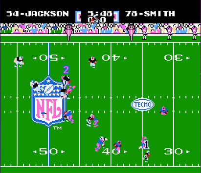 Gameplay of Tecmo Super Bowl