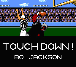 Touchdown cutscene in Tecmo Super Bowl