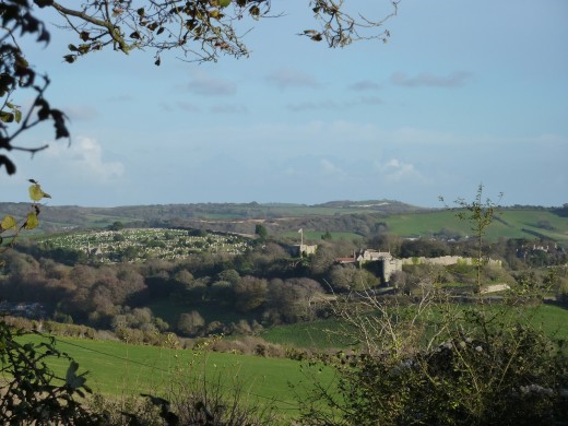 A beautiful view of Carisbrooke castle and Mount Joy cemetery from the Tennyson Trail. These two features have already been taken in by this walk