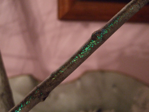 Glitter Branch Close Up