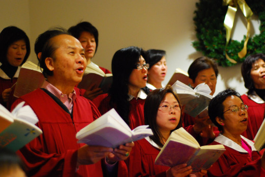 Christmas choir singing