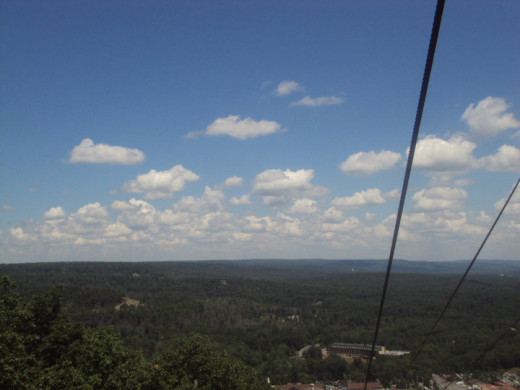Beautiful view on the Poconos Mountain at Camelbeach when I was on the Skyride.  