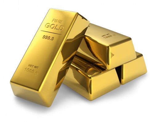Gold bars in real weight and 99.9 percent purity