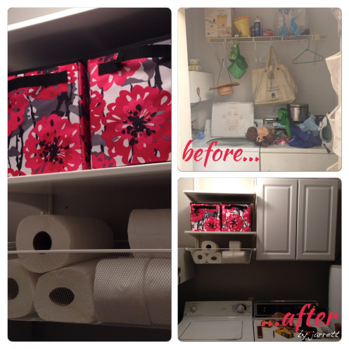 Before and After Laundry Closet Make-Over