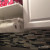 The tile added a nice contrast to the white shelves and cabinet. The tile added a nice contrast to the white shelves and cabinet.