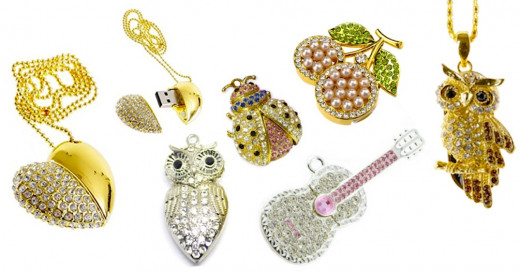 8 GB USB Flash Drives / Memory Sticks Jewelry for Her
