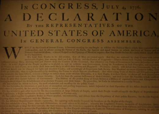 Copy of Declaration of Independence made on July 5, 1776 by John Dunlap