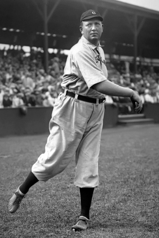 Cy Young in 1911 pitching for the Cleveland Naps in what would be his final season. 