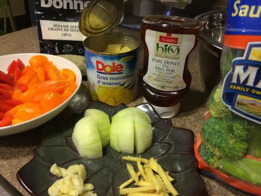 Chicken Stir-fry ingredients