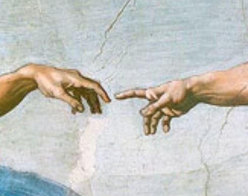 Detail from "The Creation of Adam" in the Sistene Chapel