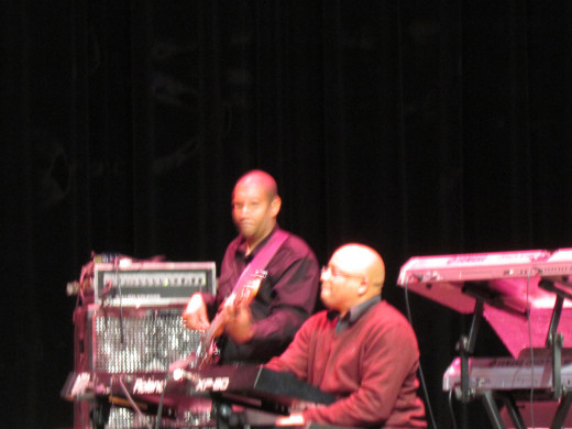 Members of the Rick Williams jazz band, were brilliant on percussion and drums. 
