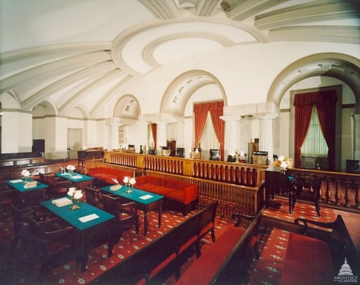 "The Old Supreme Court Chamber is the first room constructed for the use of the nation's highest judiciary body and was used by the Court from 1810 until 1860."
