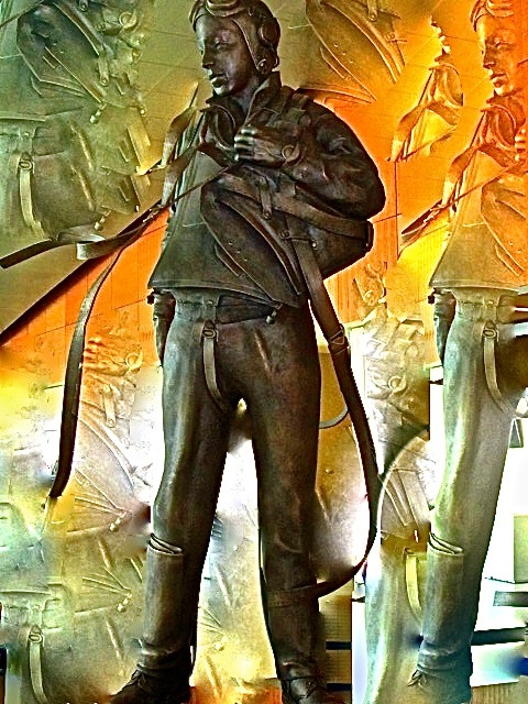 Tuskegee Airman Joesph Gomer Statue Greeting Card 