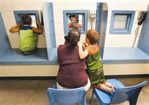 Typical visiting situation while incarcerated.