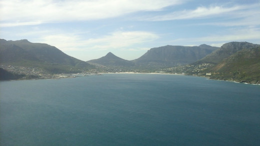 View on Houtbaai from Chapmans' Peak, South Africa 