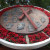 Clock in Caguas decorated with poinsettas Clock in Caguas decorated with poinsettas