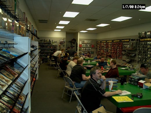 Gaming at a friendly local game store in Phoenix