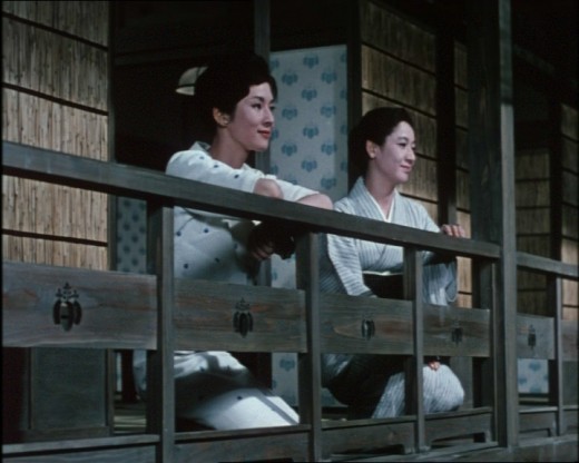 Noriko (Yoko Tsukasa) and Akiko (Setsuko Hara) share a mellow moment in Yasujirō Ozu's The End of Summer (1961)