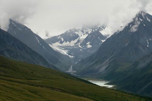 Mountains in Altai Republic. No train will lead you there.