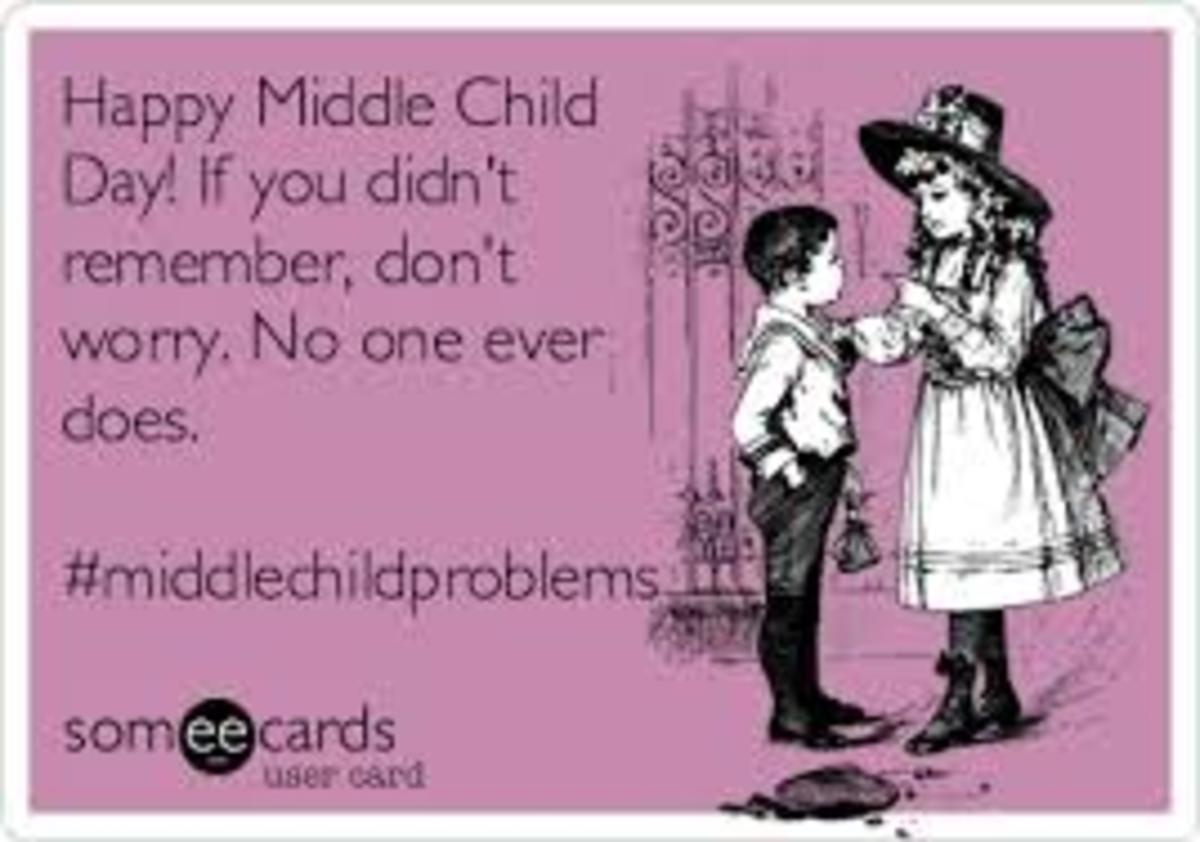 Yes, the middle child is oftentimes ignored, overlooked, & even overshadowed.  It seems that the middle child is a non-entity in his/her family. H/she never seems to get his/her day in the sun.  All h/she wants is some respect now.