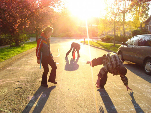 Hopscotch is fun for kids of all ages!