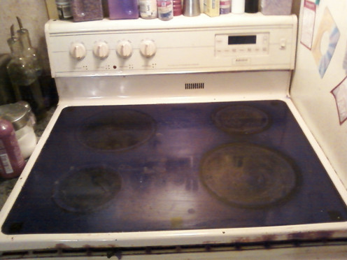 Used glass top stoves that weren't properly maintained over the course of time