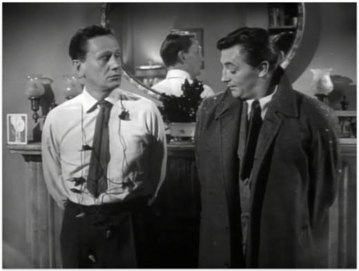 The fiancee and the other man size each other up. Awkwarrrrrd...