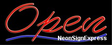 Open Neon Sign