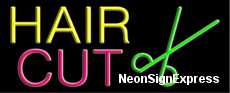 Hair Cut Neon Sign