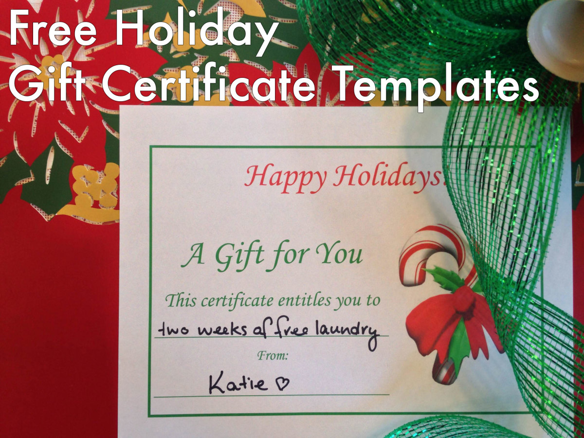 Free Holiday Gift Certificates Templates to Print | hubpages