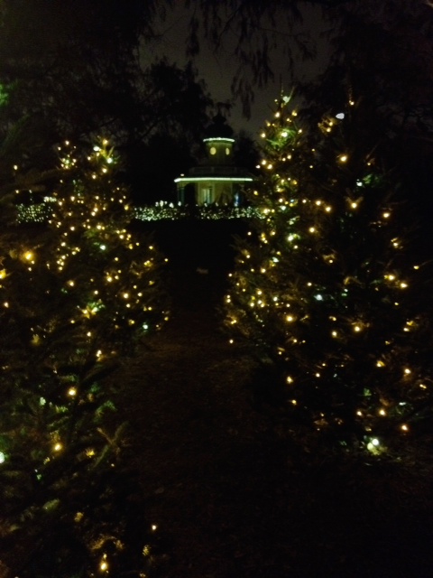 In the beautiful Victorian Garden area