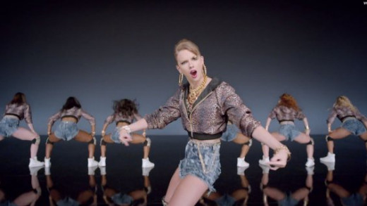 Yes, this actually happens in the music video.