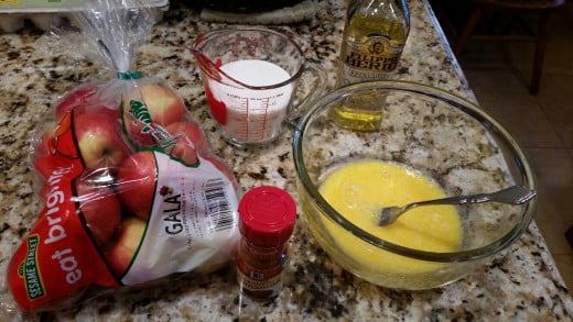 Ingredients for Quick and Easy Apple Cake