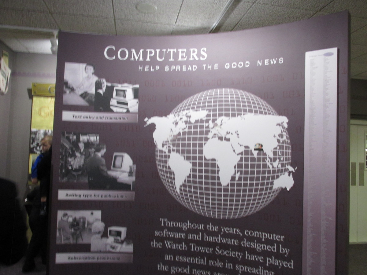 Computers are used in the printing process as well as spreading of the good news of Jehovah God's kingdom. 