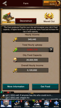 Game of War Fire Age - Advanced Food Management